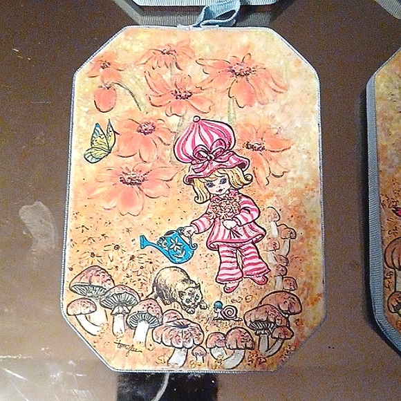 Vintage Tomy Lee Four Seasons Wall Plaques,Dutch Garden with Children - Picture 2 of 10